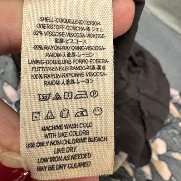 Free People Maxi Skirt Womens 2 Smooth Sailing Floral Front High Slit Button Up - Picture 11 of 13